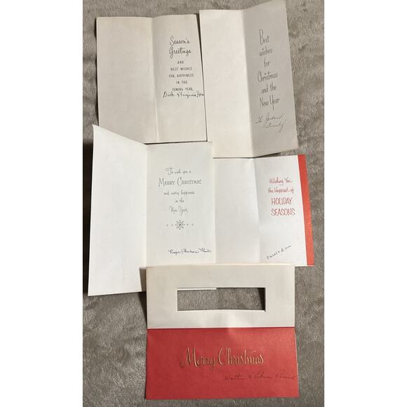 Vintage Lot Of Five Christmas Cards - Picture 6 of 9